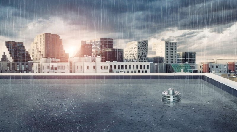 Kontrolleret afvanding på tag