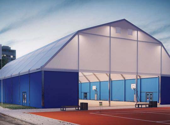 Hall, hangar og telte